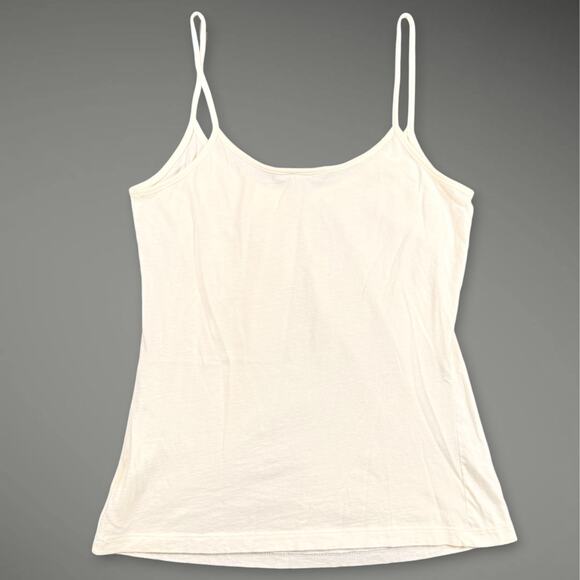VTG 2008 Y2K Old Navy Basic Cami Tank Top Pleated Cream‎ Layer Beach Capsule S - Picture 4 of 10
